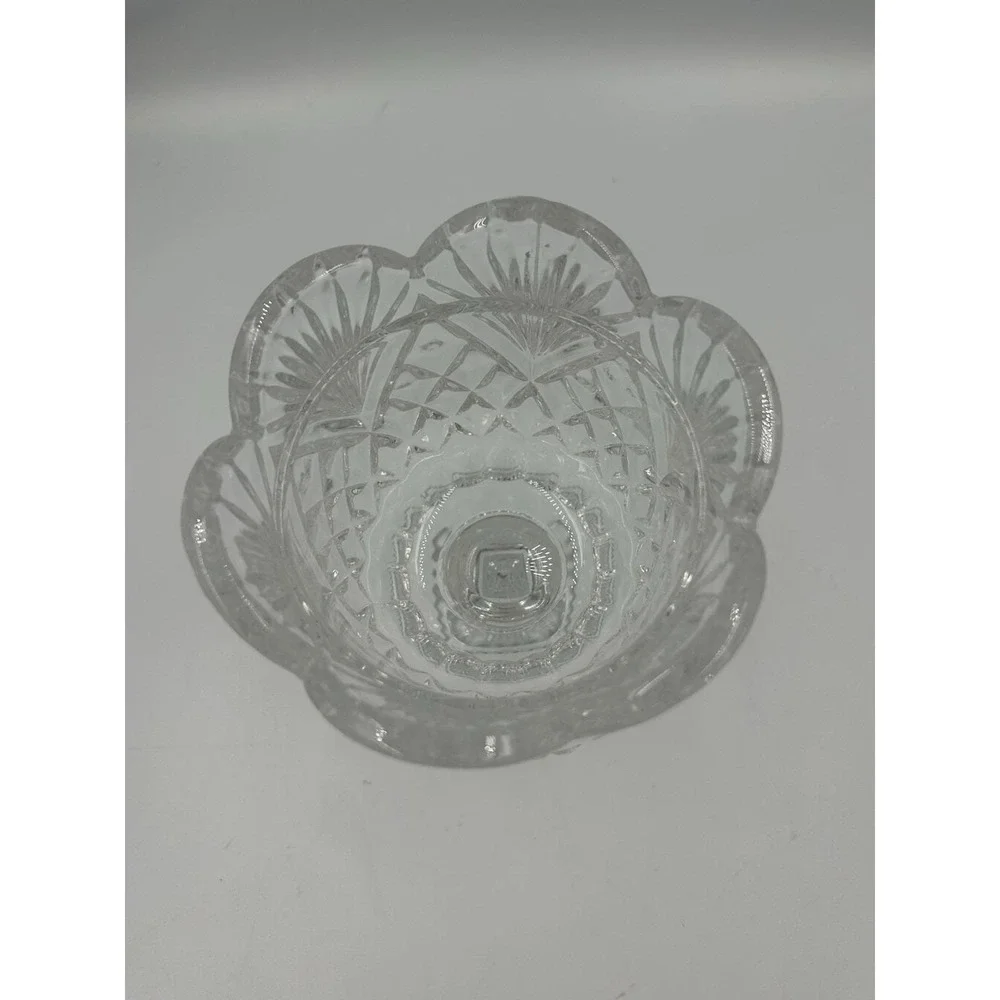 Shannon Designs of Ireland 24% Lead Crystal Tulip Vase Candy Dish Candle Holder
